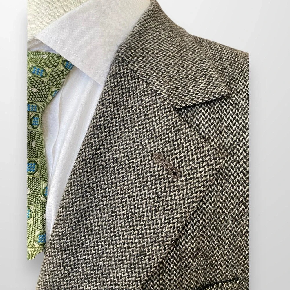 Allyn Saint George 44R Blazer Sport Coat 3/2 Roll Lambswool Suit Jacket‎ VTG